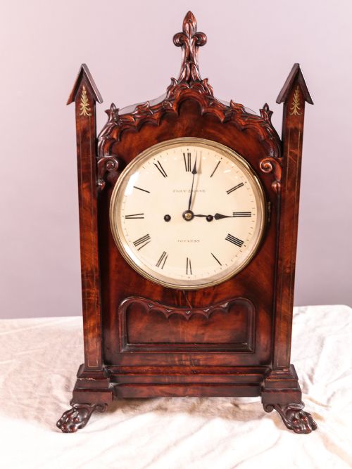 Double Fusee Gothic Mantle Clock with Repeat