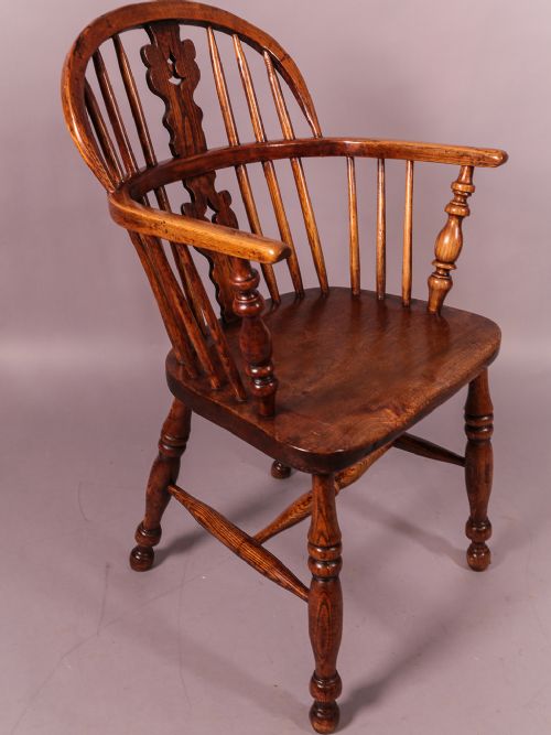 Ash and Elm Low Windsor Chair
