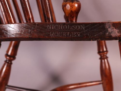 RARE YEW WOOD WINDSOR CHAIR NICHOLSON ROCKLEY - ADDITIONAL PHOTO 12