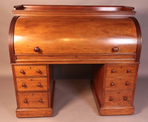Victorian Mahogany Cylinder Desk