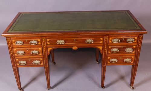 An Attractive Late Victorian Inlaid Writing Desk