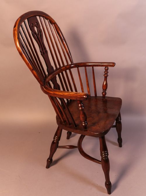 Rare Yew Wood Windsor Chair by J Spencer