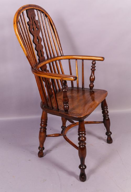 Yew Wood Windsor Chair by Benjamin Gilling Worksop
