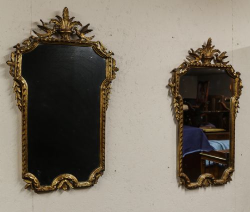 Pair of Gilded Gesso Wall Mirrors