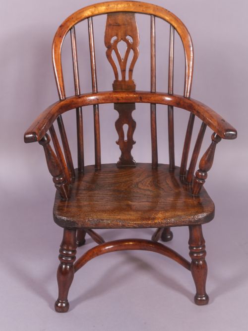 Childs Yew Wood Windsor Chair