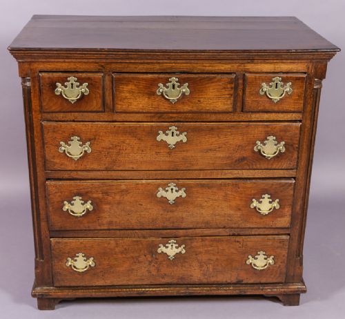 George II Oak Chest of Drawers Small Size