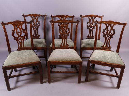 Set of 6 Georgian Mahogany Dining Chairs