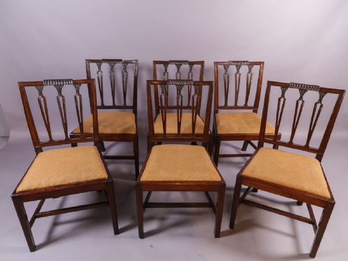 A Set of 6 Georgian Mahogany Dining Chairs
