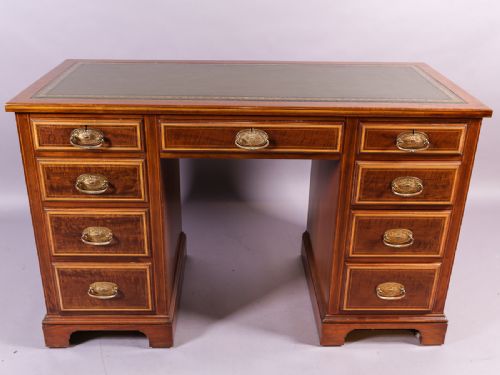 Victorian Mahogany Desk with Inlay