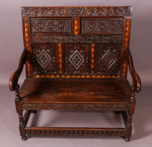 Oak Settle Dated 1691