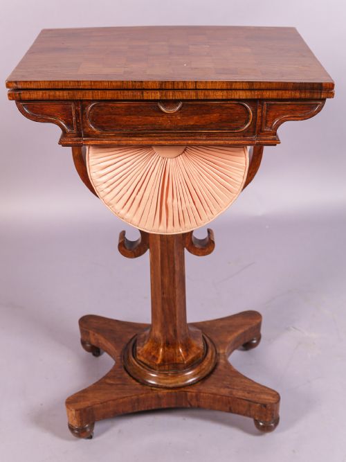 William IV Games /Sewing Table in Rosewood