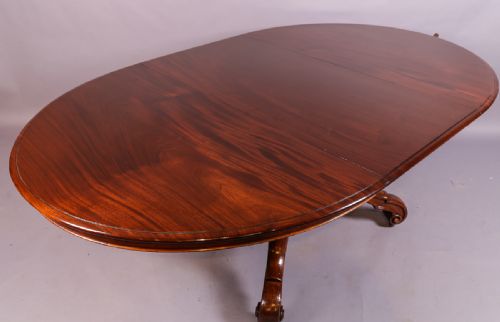 Small Victorian Mahogany Extending Dining Table Seat 8