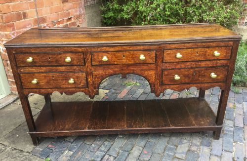 Georgian Oak Pot Board Dresser C 1790