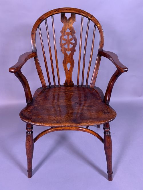 Yew Wood Windsor Chair by Prior of Uxbridge