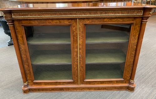 A Good Victorian Pier Cabinet in Burr Walnut