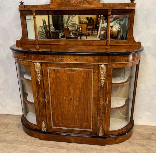 Victorian Burr Walnut Credenza