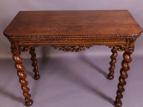 A Super Quality Victorian Games Table in Oak