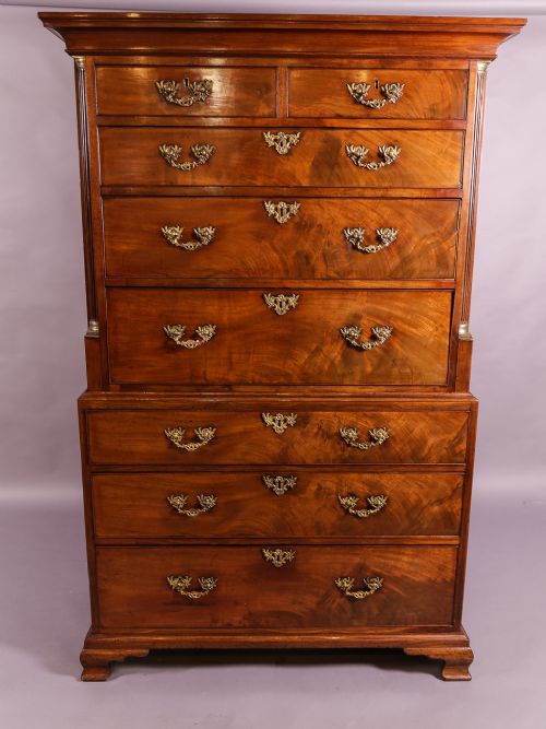 Georgian Mahogany Chest on Chest Small Size
