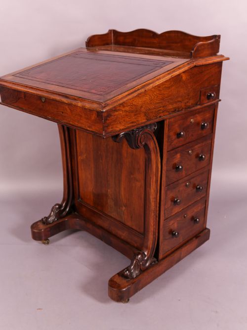 Victorian Rosewood Davenport
