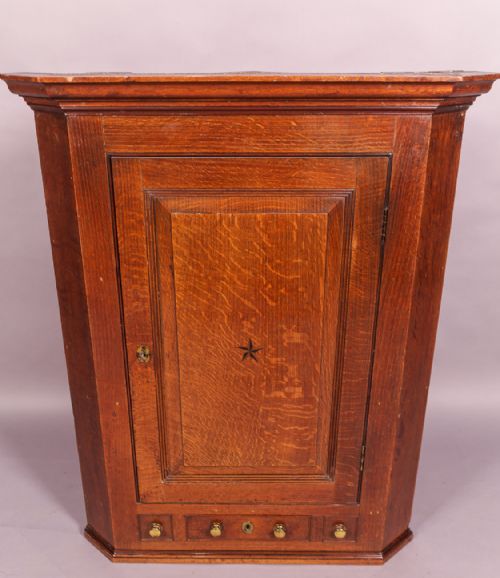 Georgian Oak Corner Cupboard Good Colour