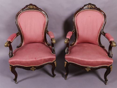Superb Pair of 19th Century Armchairs French