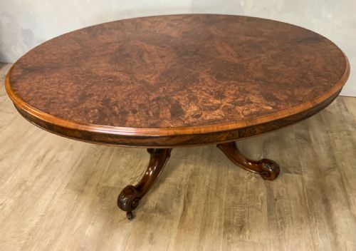 Victorian Burr Walnut Coffee Table