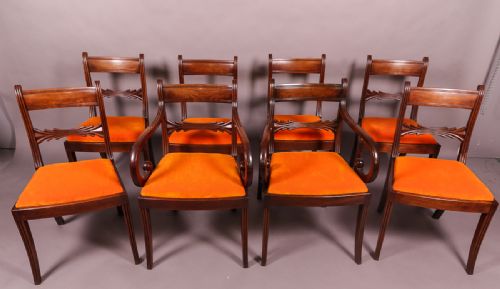 Good Set of 8 Georgian Mahogany Dining Chairs