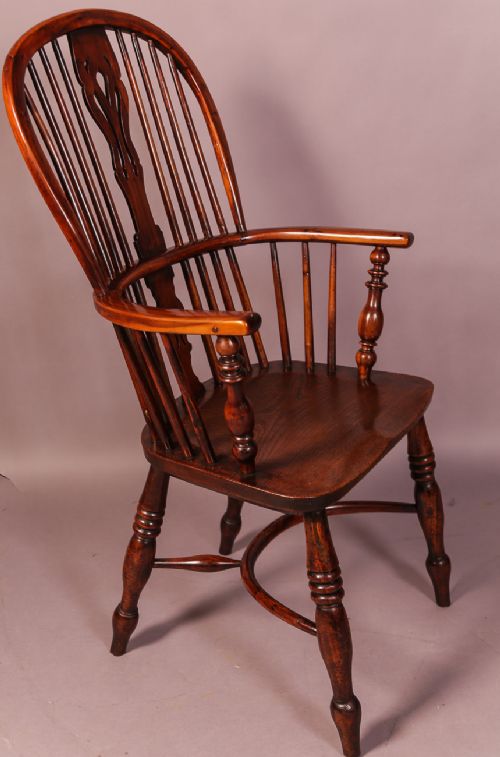 Yew Wood High Back Windsor Chair Rockley Maker