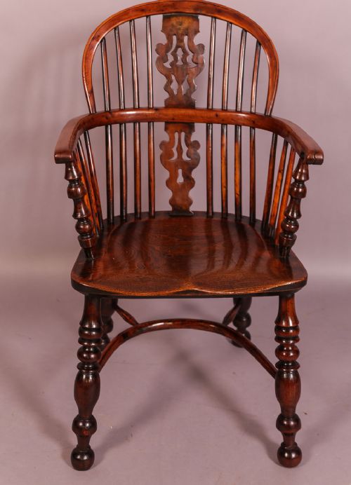 Good Yew Wood Windsor Chair Allsop Worksop