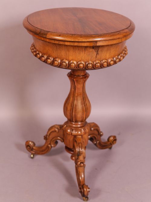 William IV Rosewood Sewing Table