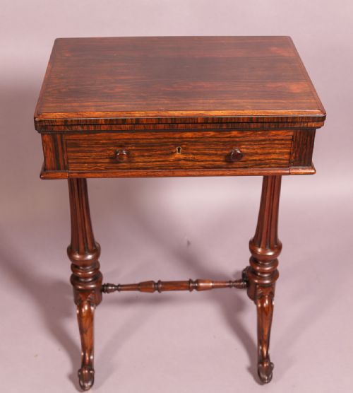 A William IV Rosewood Sewing Table