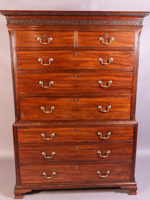 Georgian Mahogany Chest on Chest
