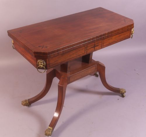 A Regency Period Games Table Mahogany and Ormulu