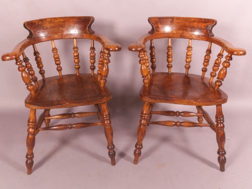 Pair of Captains Chairs Victorian