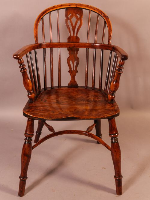 Yew Wood Low Windsor Chair Rockley Maker