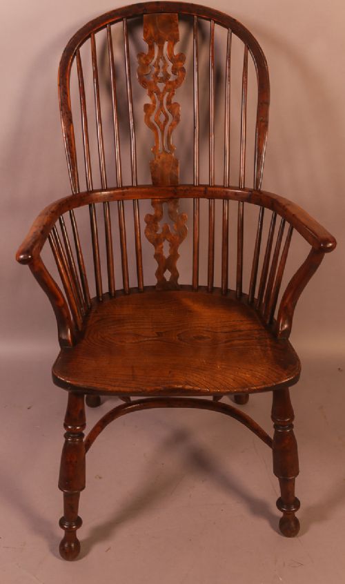 Rare Yew Wood Windsor Chair by Gabbitass Worksop