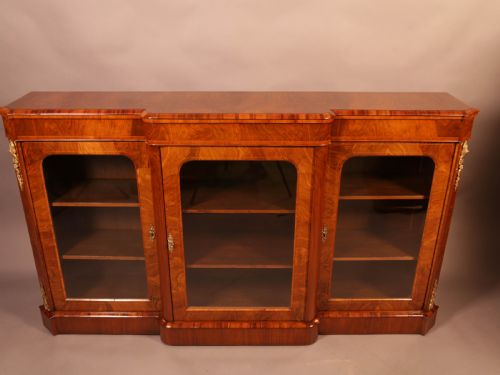A Good Victorian Credenza in Burr Walnut
