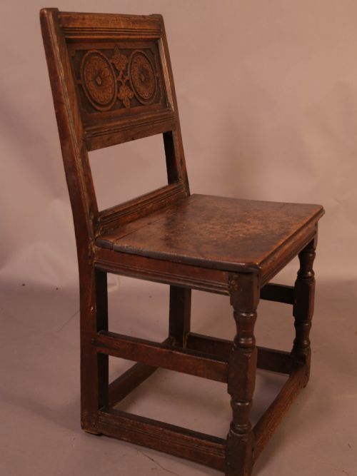 17th Century Oak Backstool