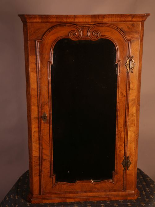 Stunning George I Walnut Corner Cupboard All Original