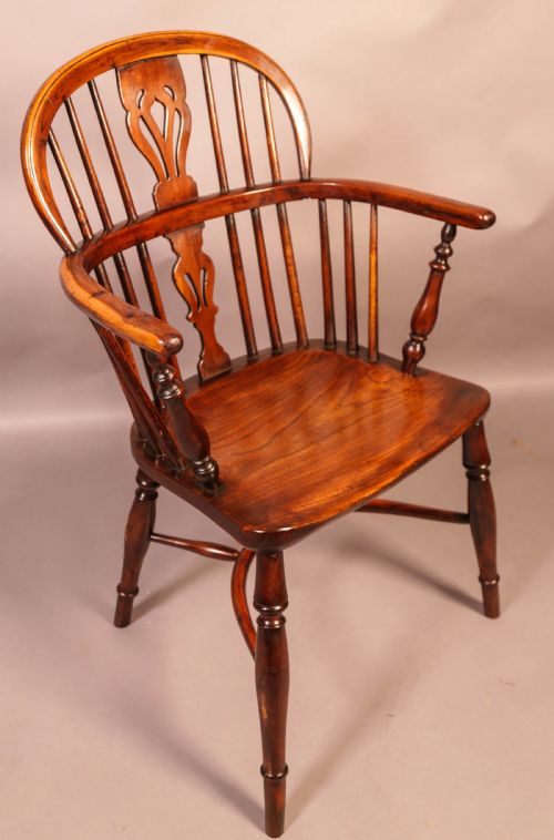 Yew Wood Low Windsor Chair Rockley Workshop