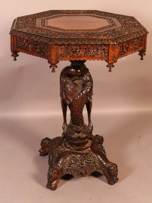 Good Indian Carved Table