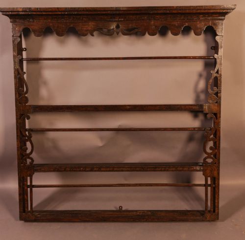 A Good 18th Century Plate Rack Oak
