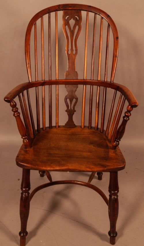 A Yew Wood High Windsor Chair Rockley Maker