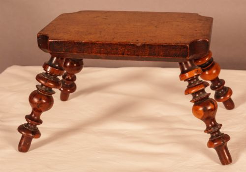 A Yew Wood Stool Victorian