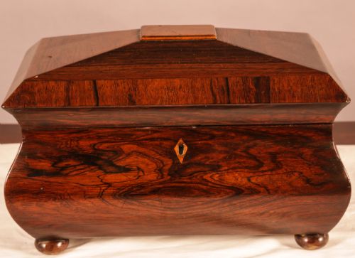 A William IV Tea Caddy in Rosewood