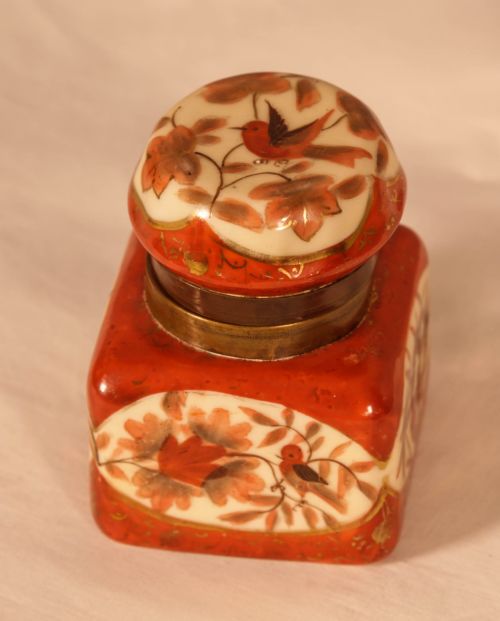 A Continental Porcelain Ink Well