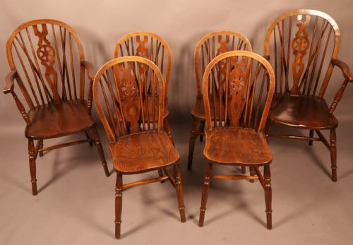 A Set of 6 Kitchen Chairs C 1920