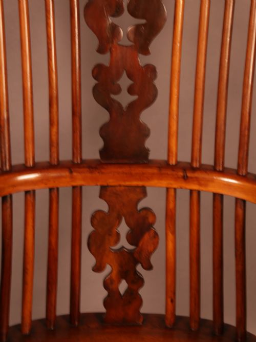 YEW WOOD HIGH WINDSOR CHAIR C 1850 - ADDITIONAL PHOTO 8