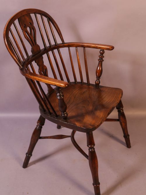 A Yew Wood Windsor Chair Rockley Maker