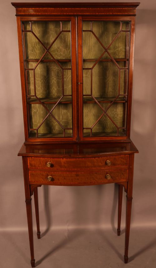 A Late Victorian Salon Cabinet Satinwood